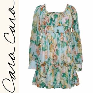 NWT Cara Cara 100% Silk Lydia Dress in Dew Cornucopia xs